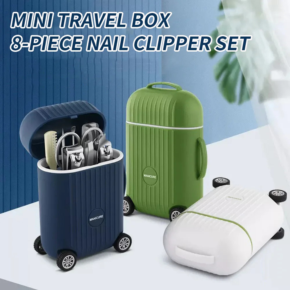 Creative 8-piece mini luggage nail clipper set-000981