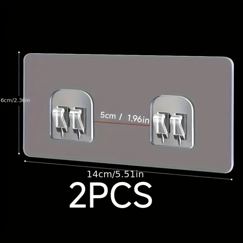 2pcs Utility Hooks No-Drill Storage Baskets and Corner Hooks - TA038