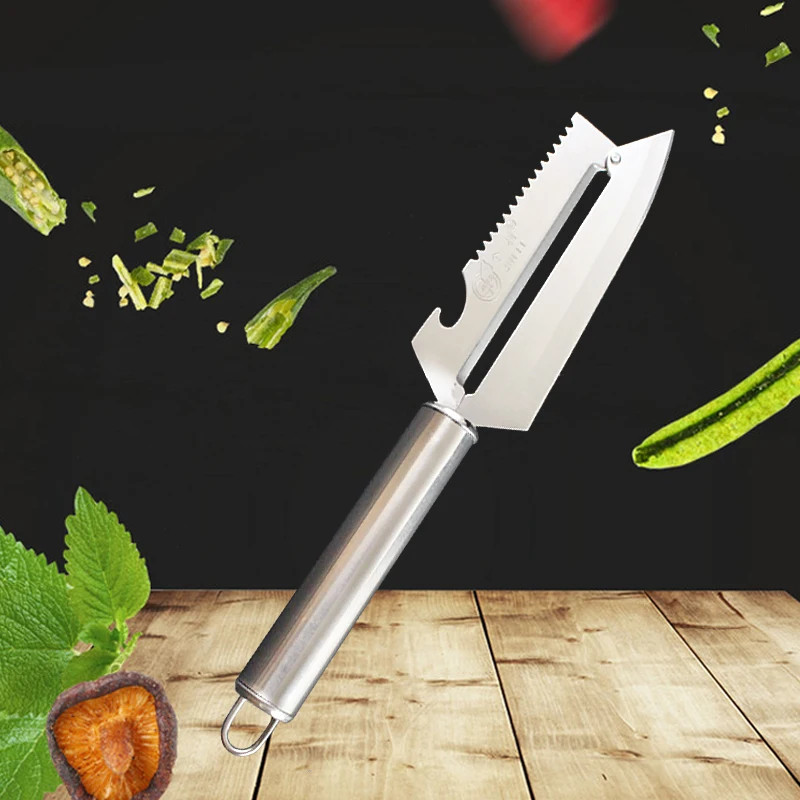 Multi-function Kitchen Knife, Stainless Steel, Fruit, Vegetable, Fishing Knife, Scale Peeler, Fashion