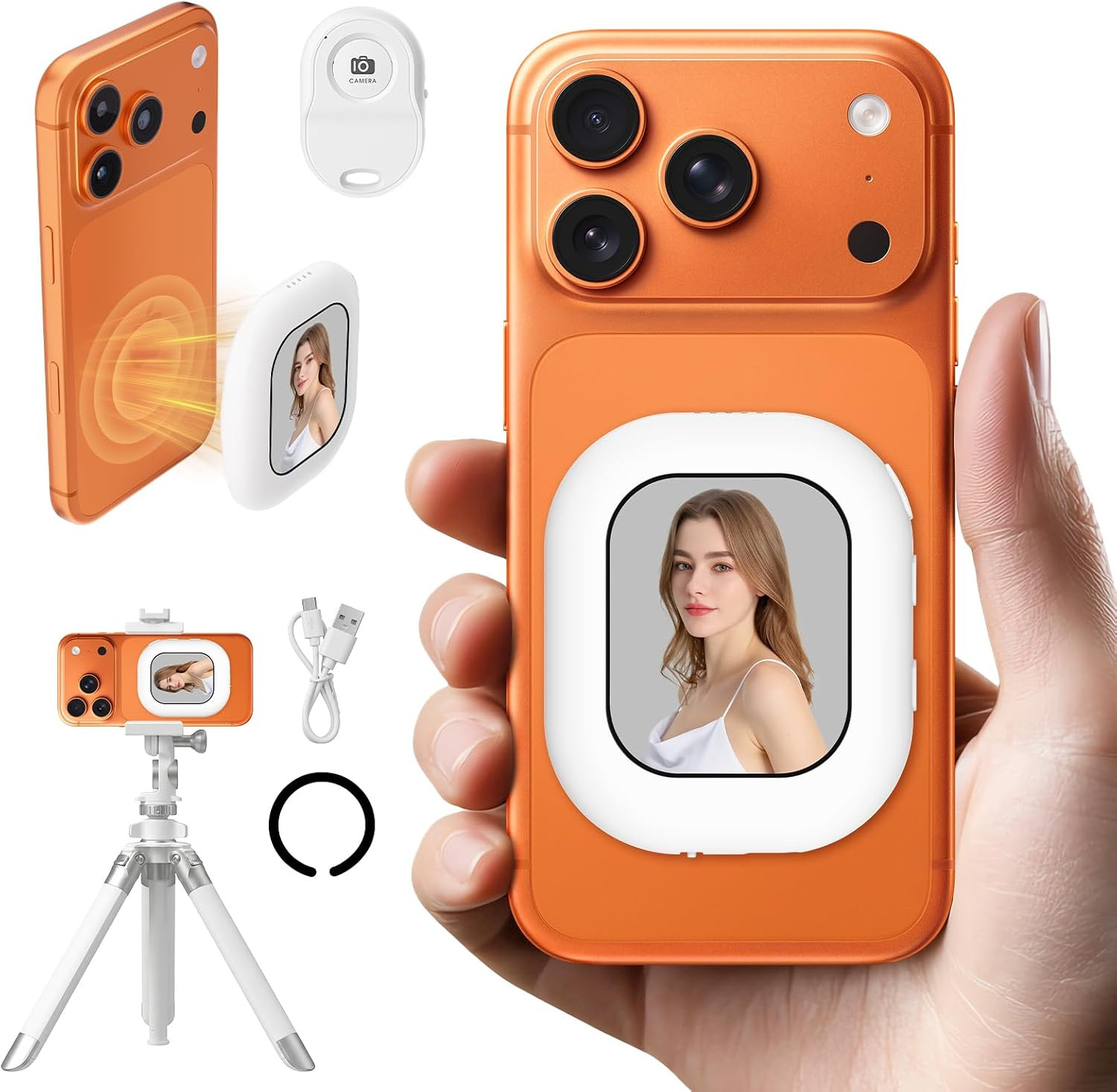 T30 Magnetic Selfie Monitor for Phone – Wireless Bluetooth Vlog Selfie Screen & Remote Camera Preview